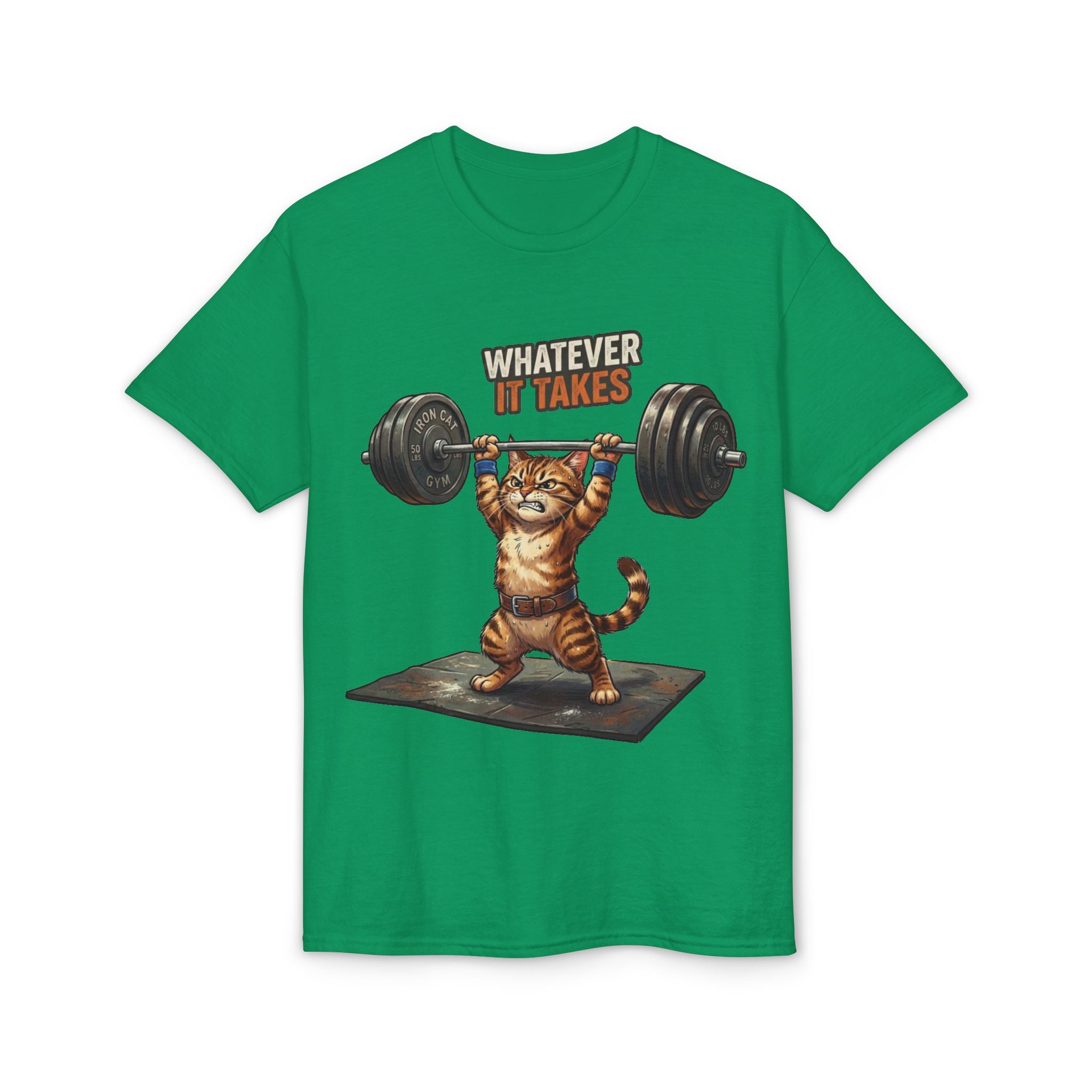 Whatever It Takes Cat Weightlifting