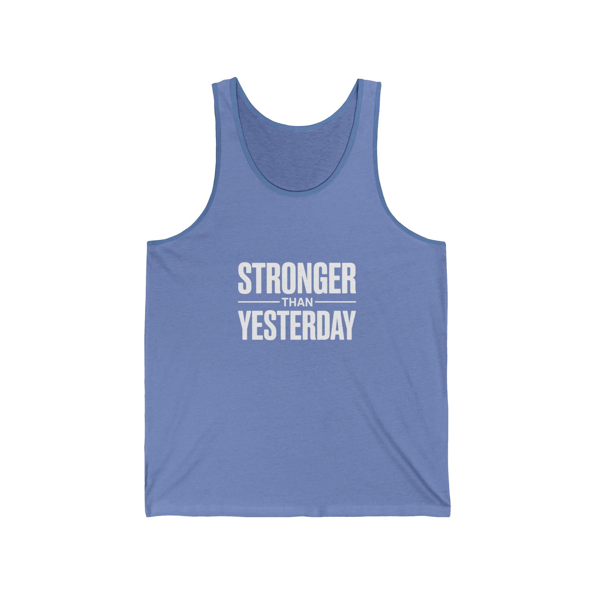 Stronger Than Yesterday Tank Top — Motivational Fitness Workout Tank