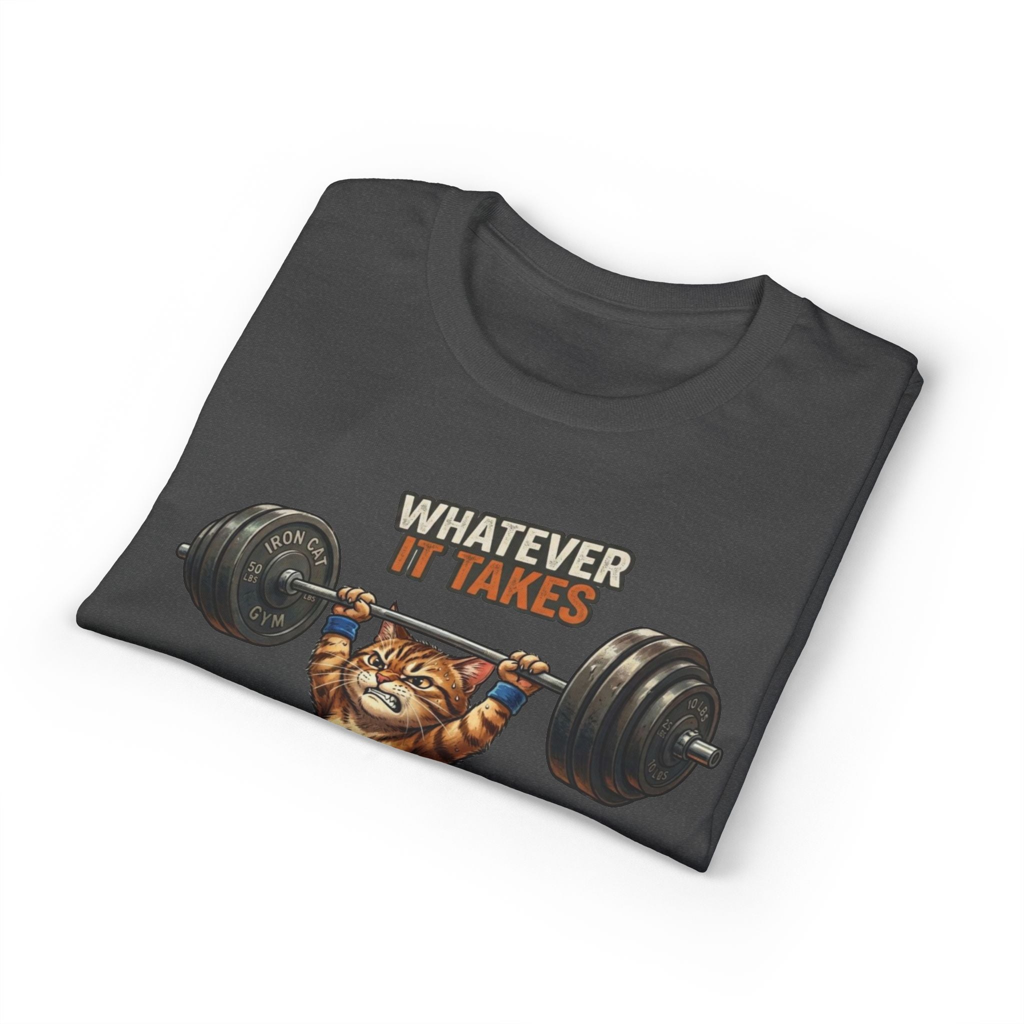 Whatever It Takes Cat Weightlifting