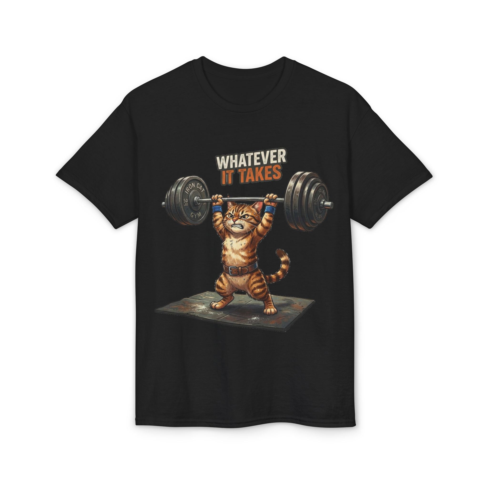 Whatever It Takes Cat Weightlifting