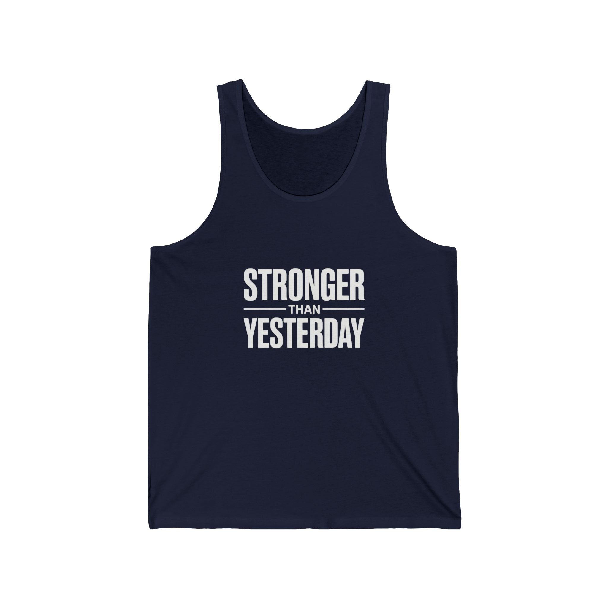 Stronger Than Yesterday Tank Top — Motivational Fitness Workout Tank