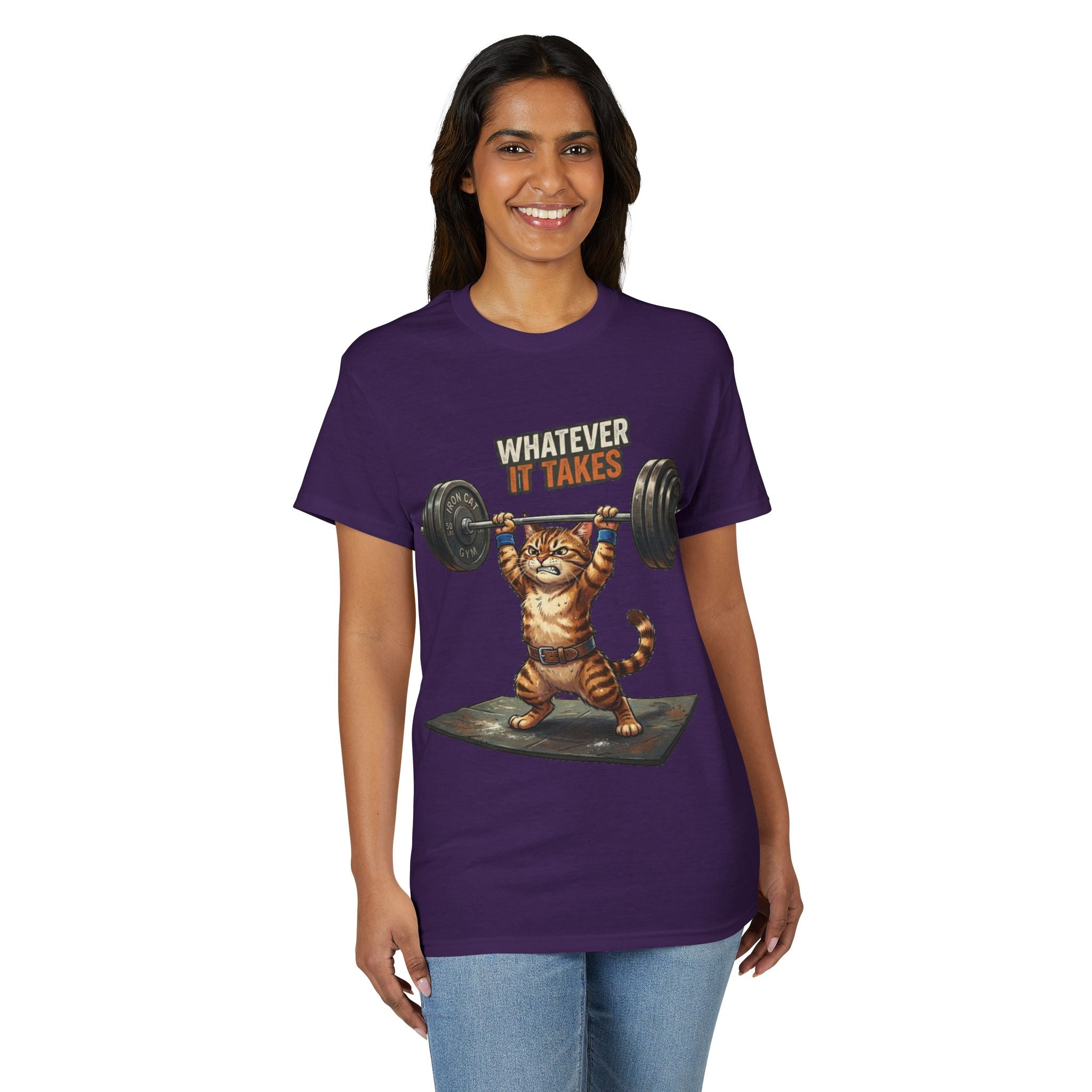 Whatever It Takes Cat Weightlifting