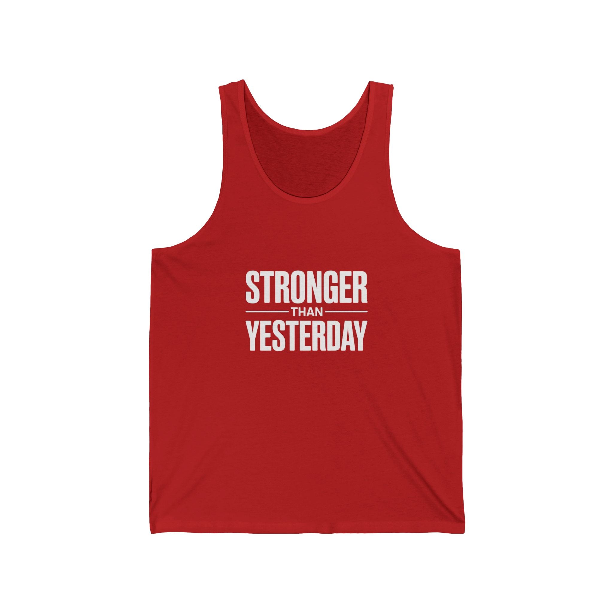 Stronger Than Yesterday Tank Top — Motivational Fitness Workout Tank