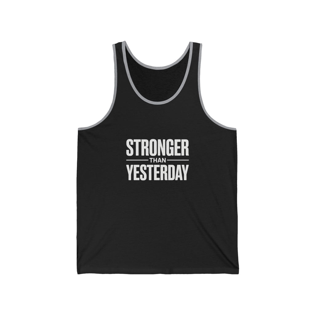 Stronger Than Yesterday Tank Top — Motivational Fitness Workout Tank