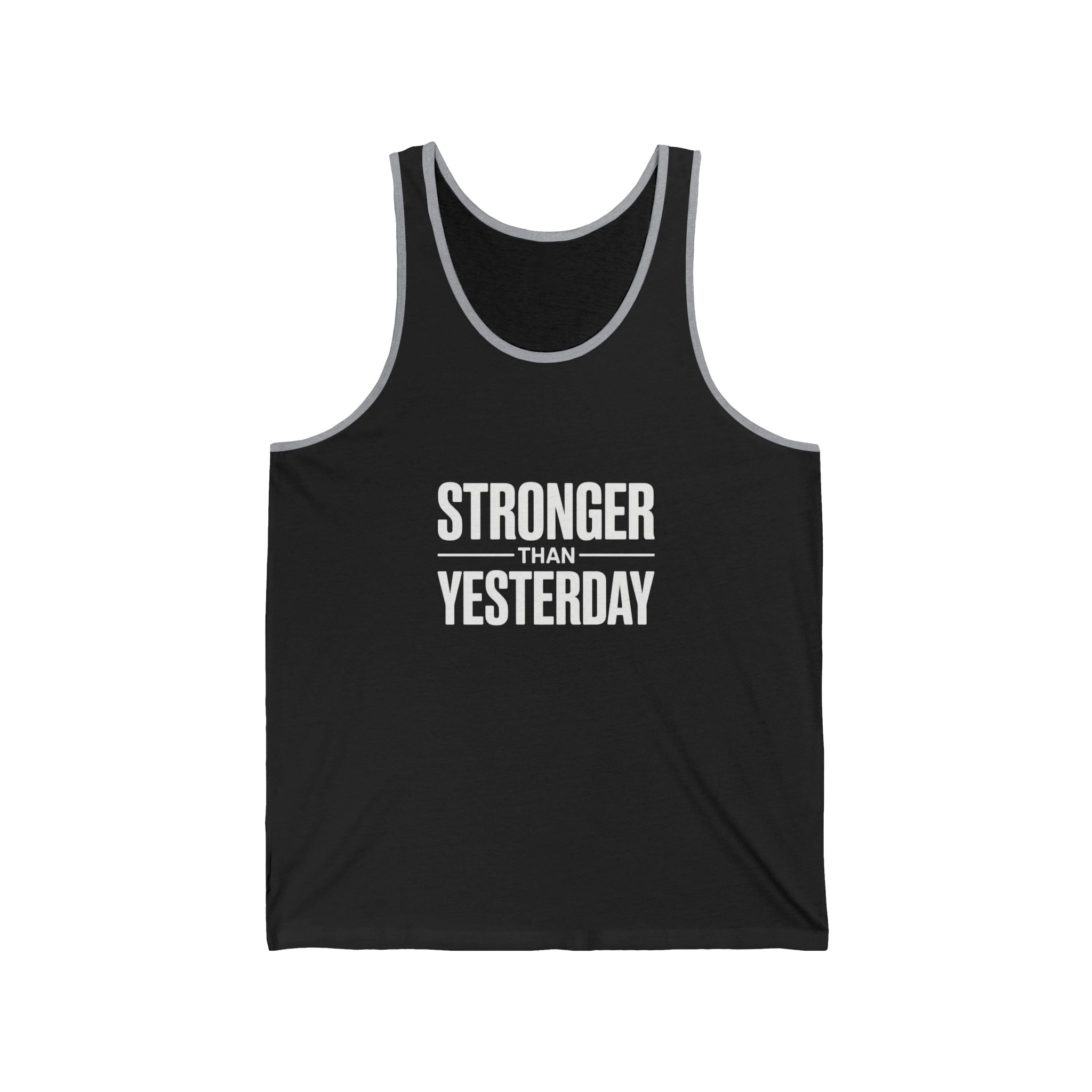 Stronger Than Yesterday Tank Top — Motivational Fitness Workout Tank