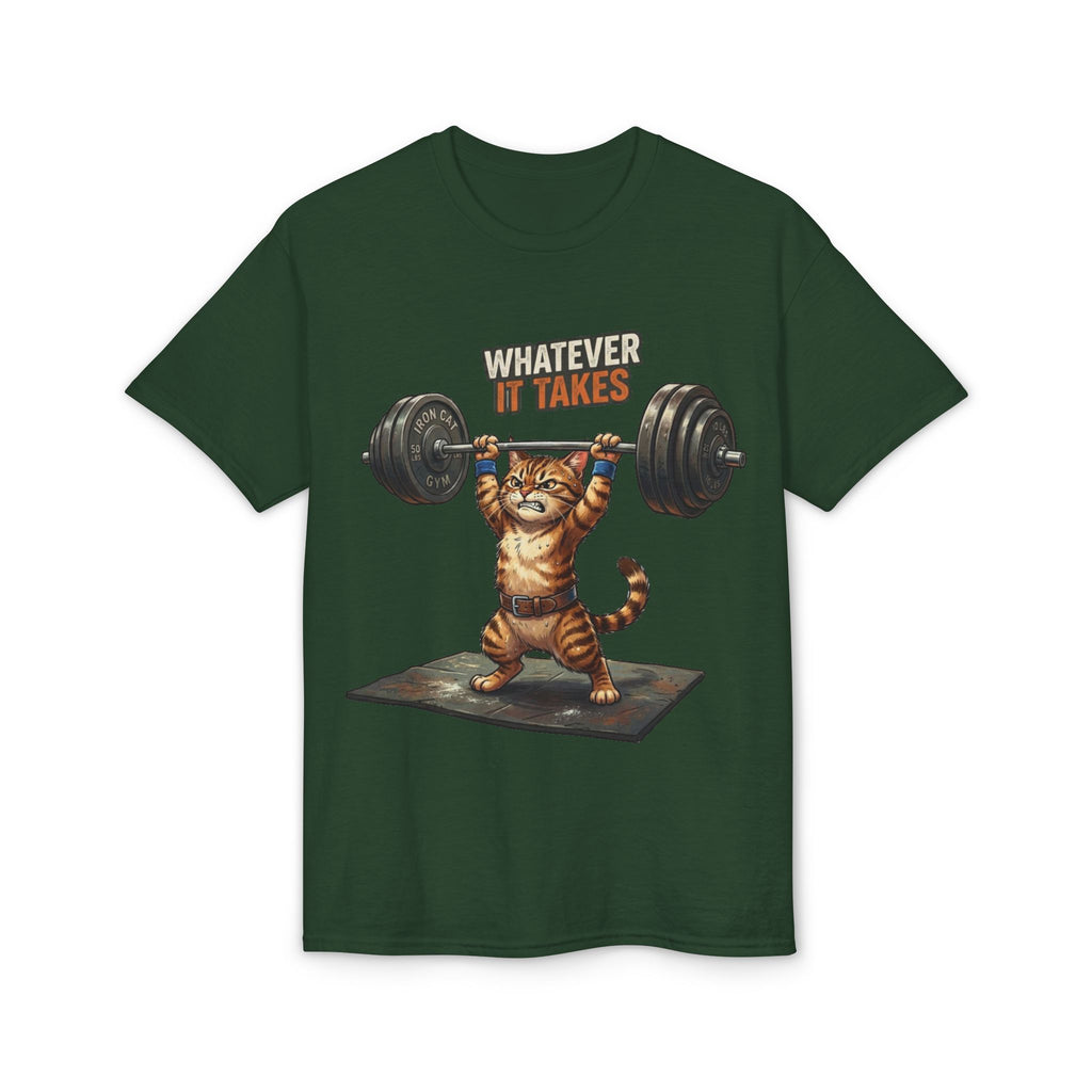 Whatever It Takes Cat Weightlifting