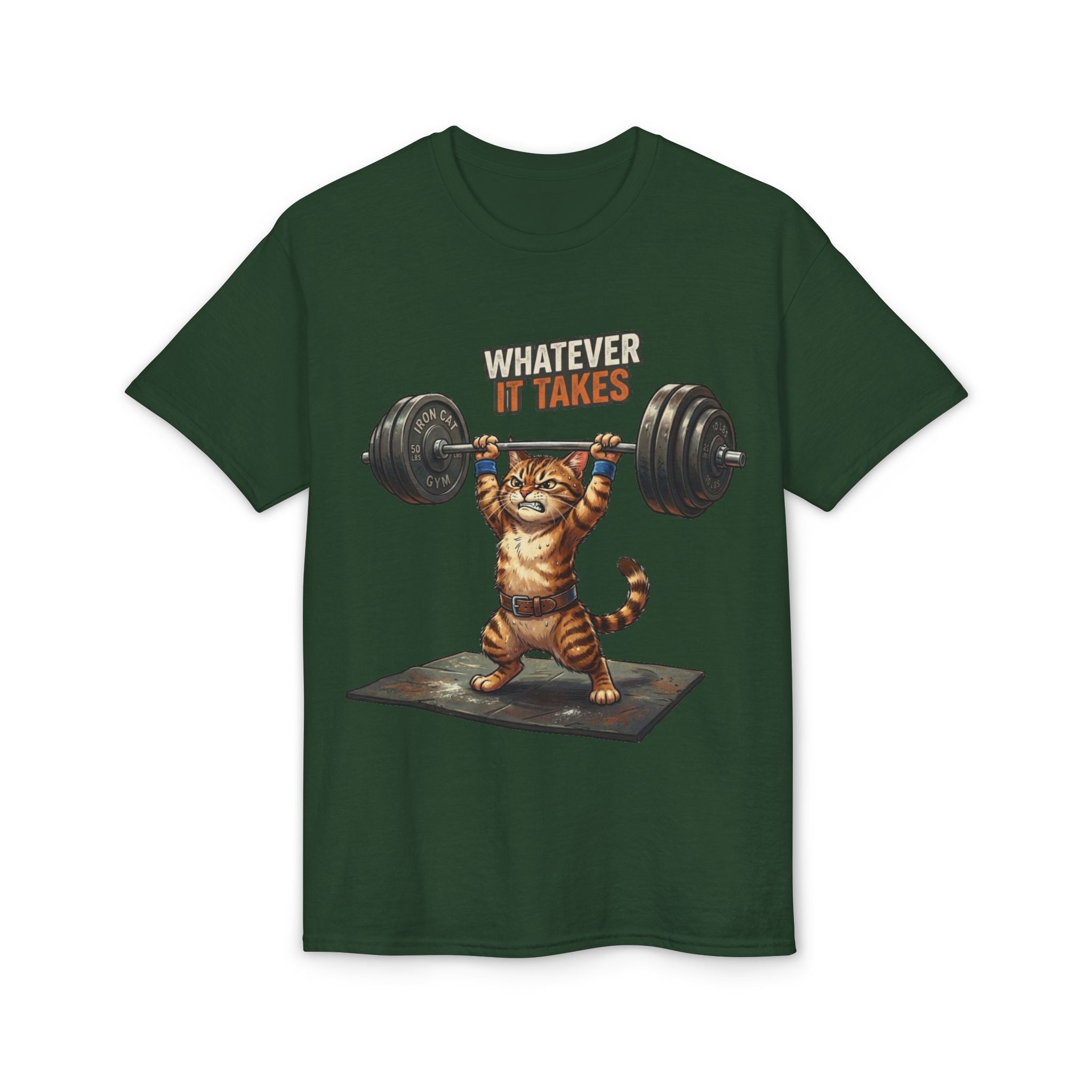 Whatever It Takes Cat Weightlifting