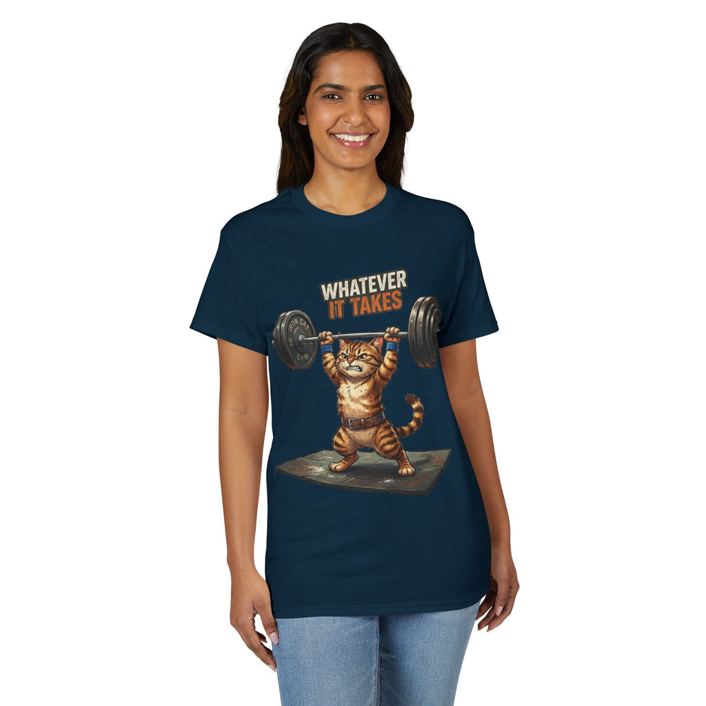 Whatever It Takes Cat Weightlifting