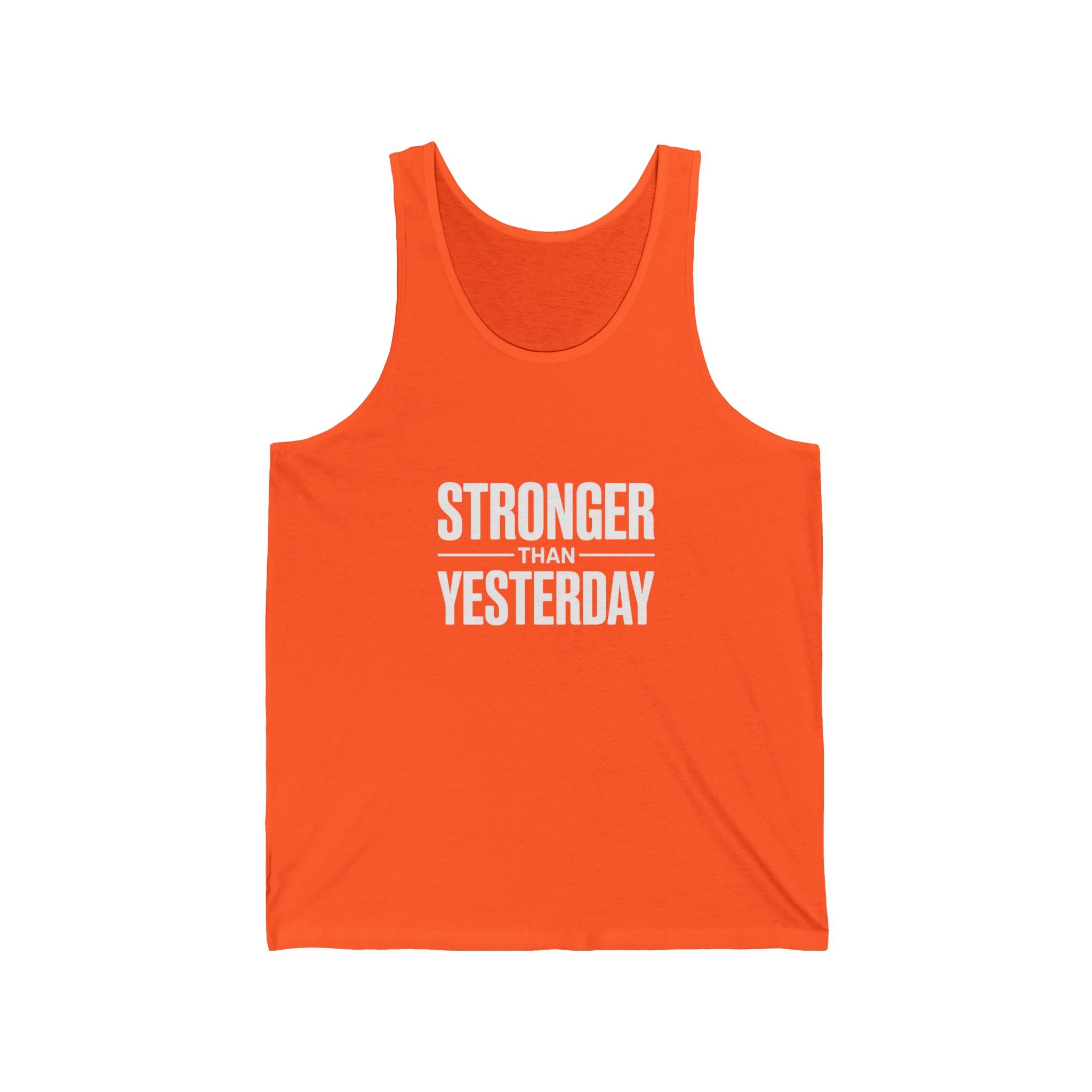 Stronger Than Yesterday Tank Top — Motivational Fitness Workout Tank