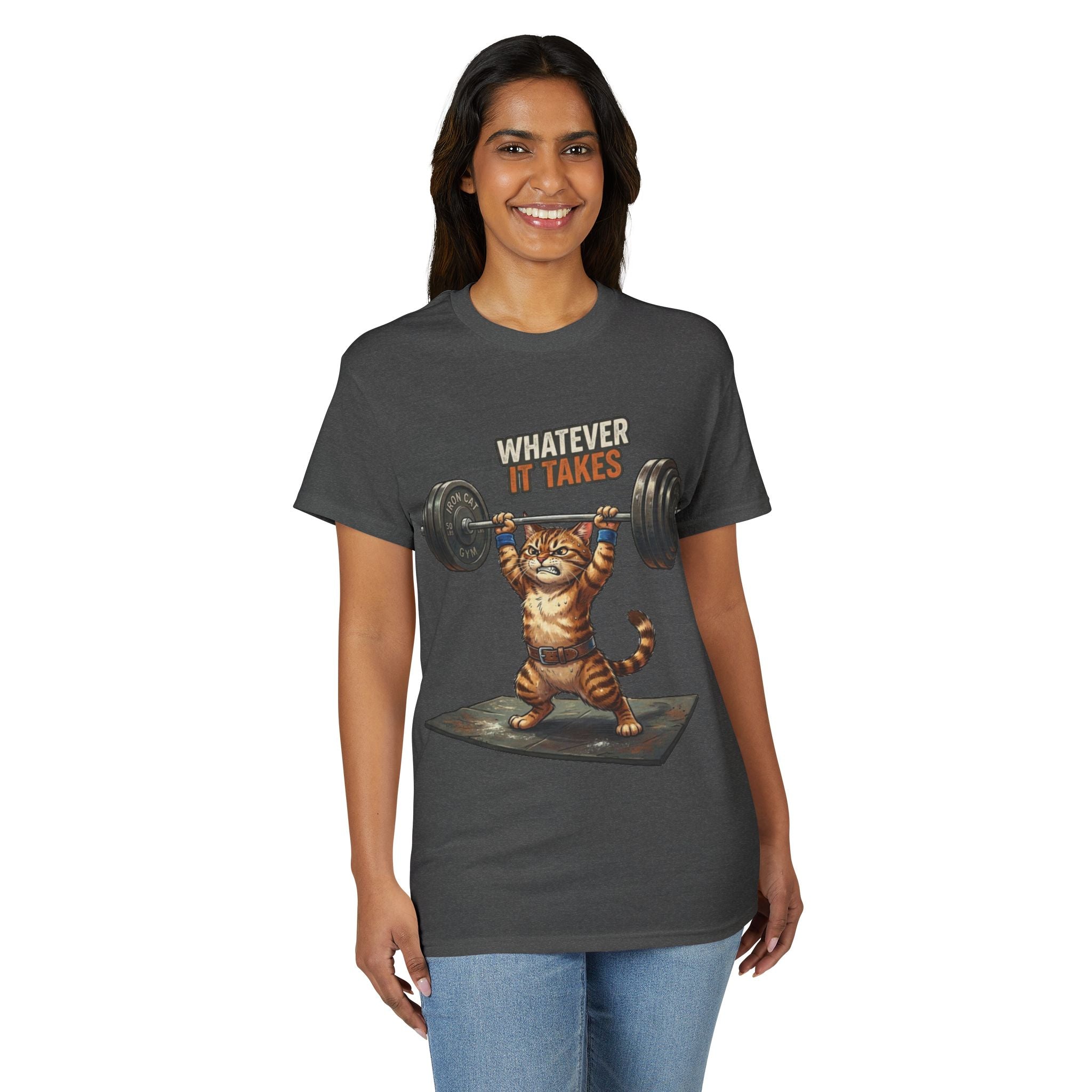 Whatever It Takes Cat Weightlifting