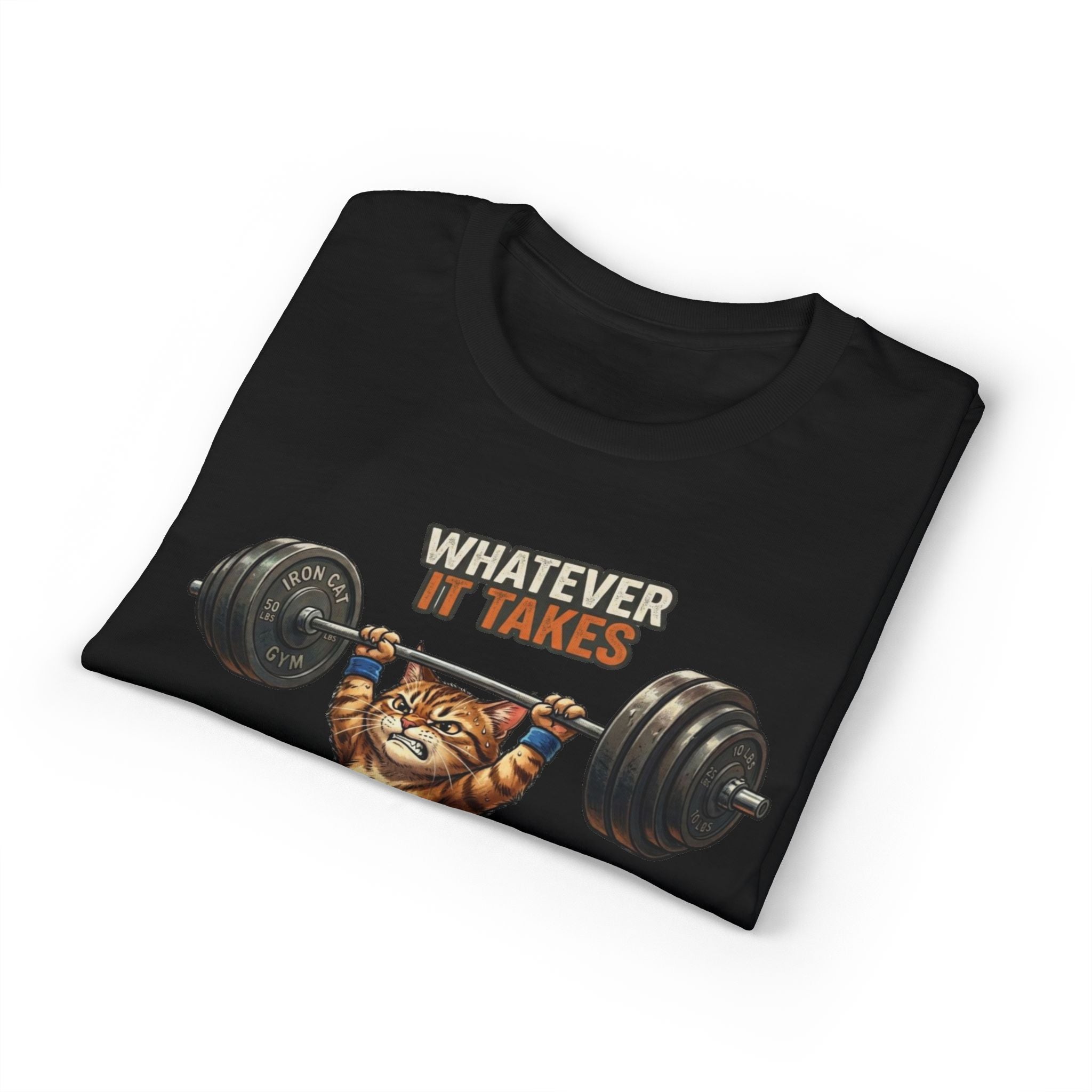 Whatever It Takes Cat Weightlifting