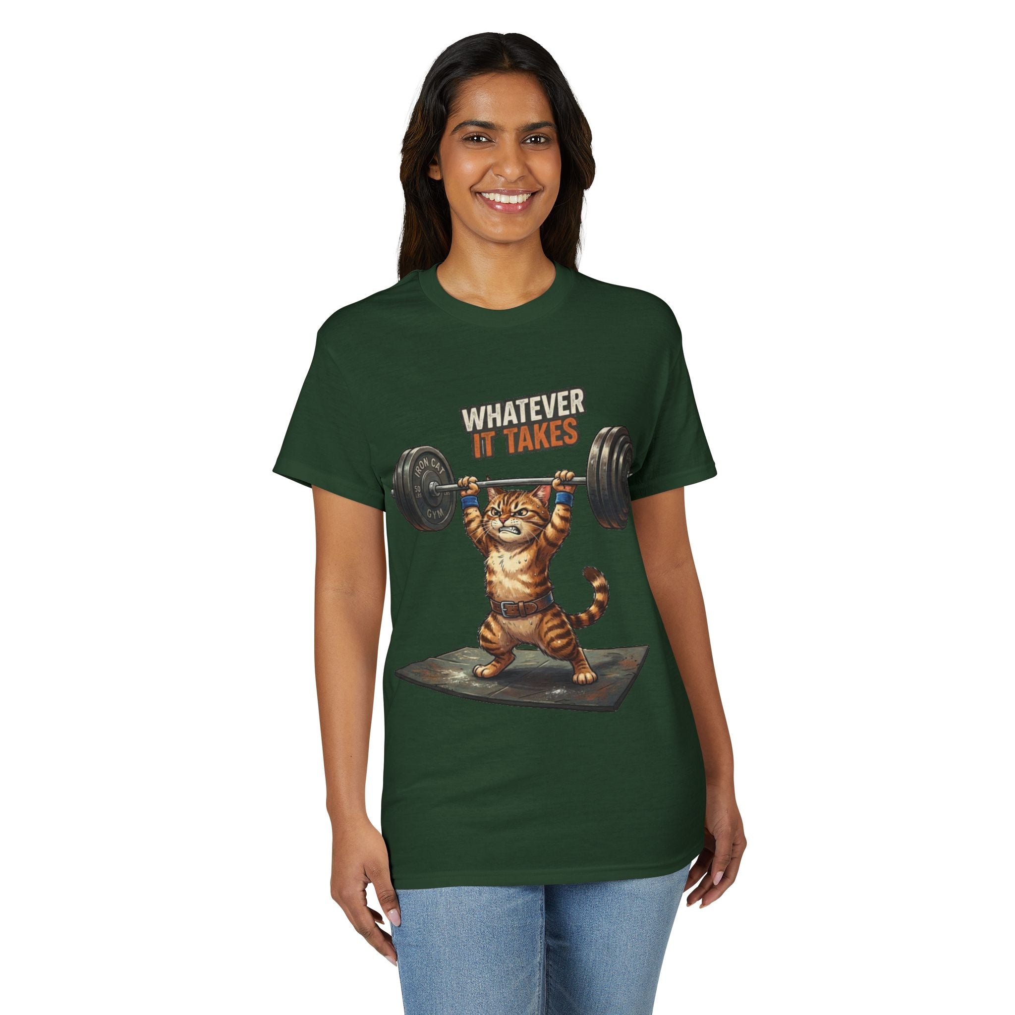 Whatever It Takes Cat Weightlifting