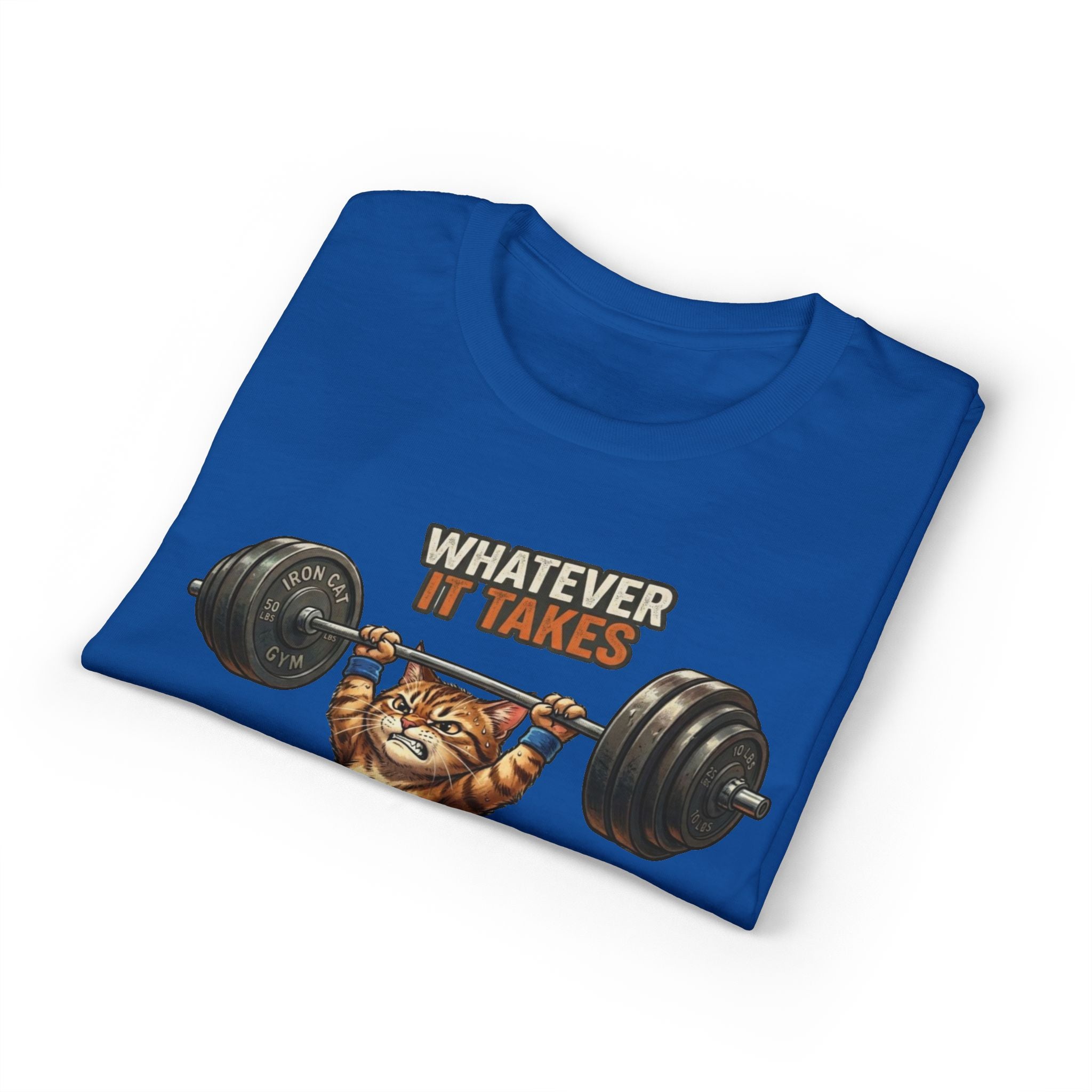 Whatever It Takes Cat Weightlifting