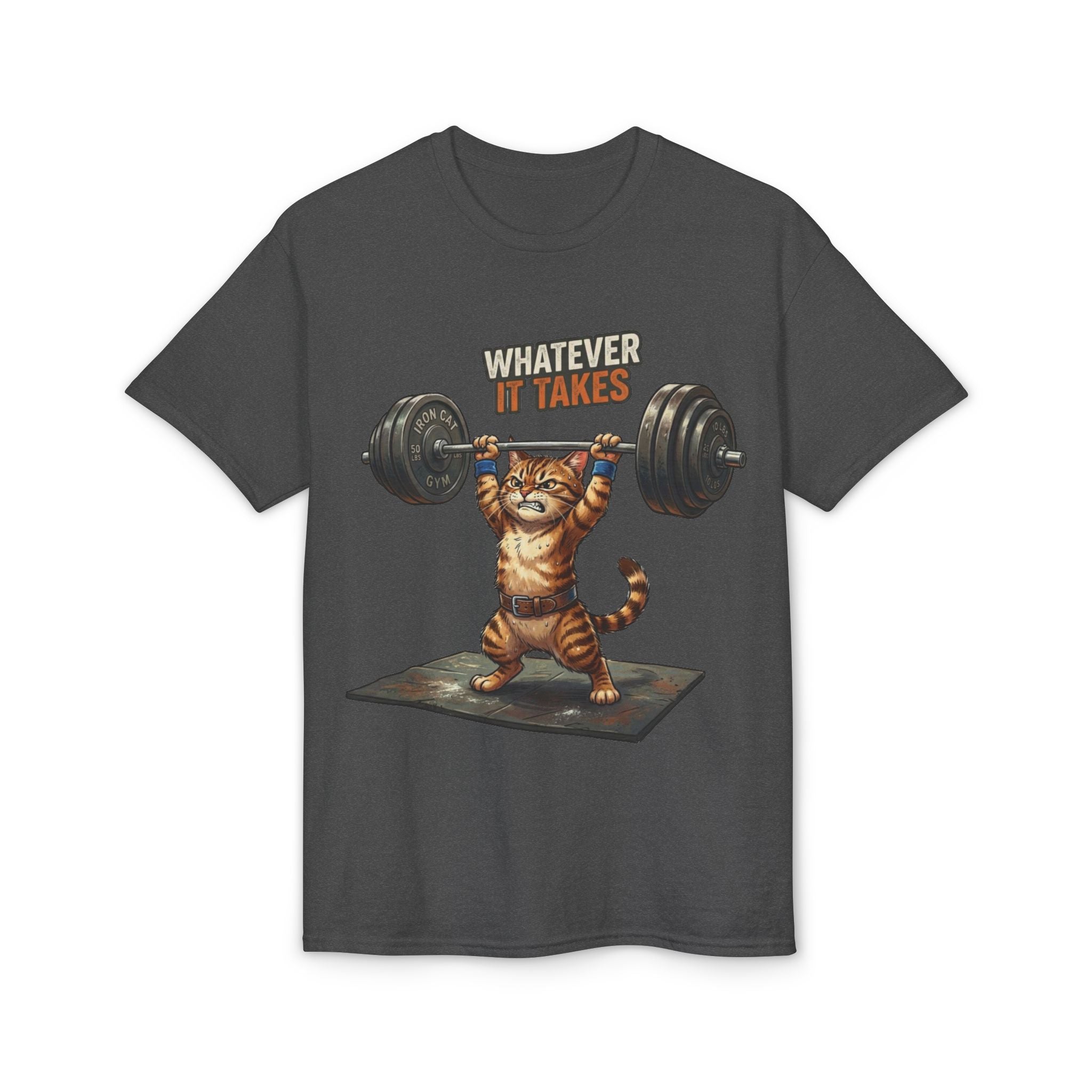 Whatever It Takes Cat Weightlifting