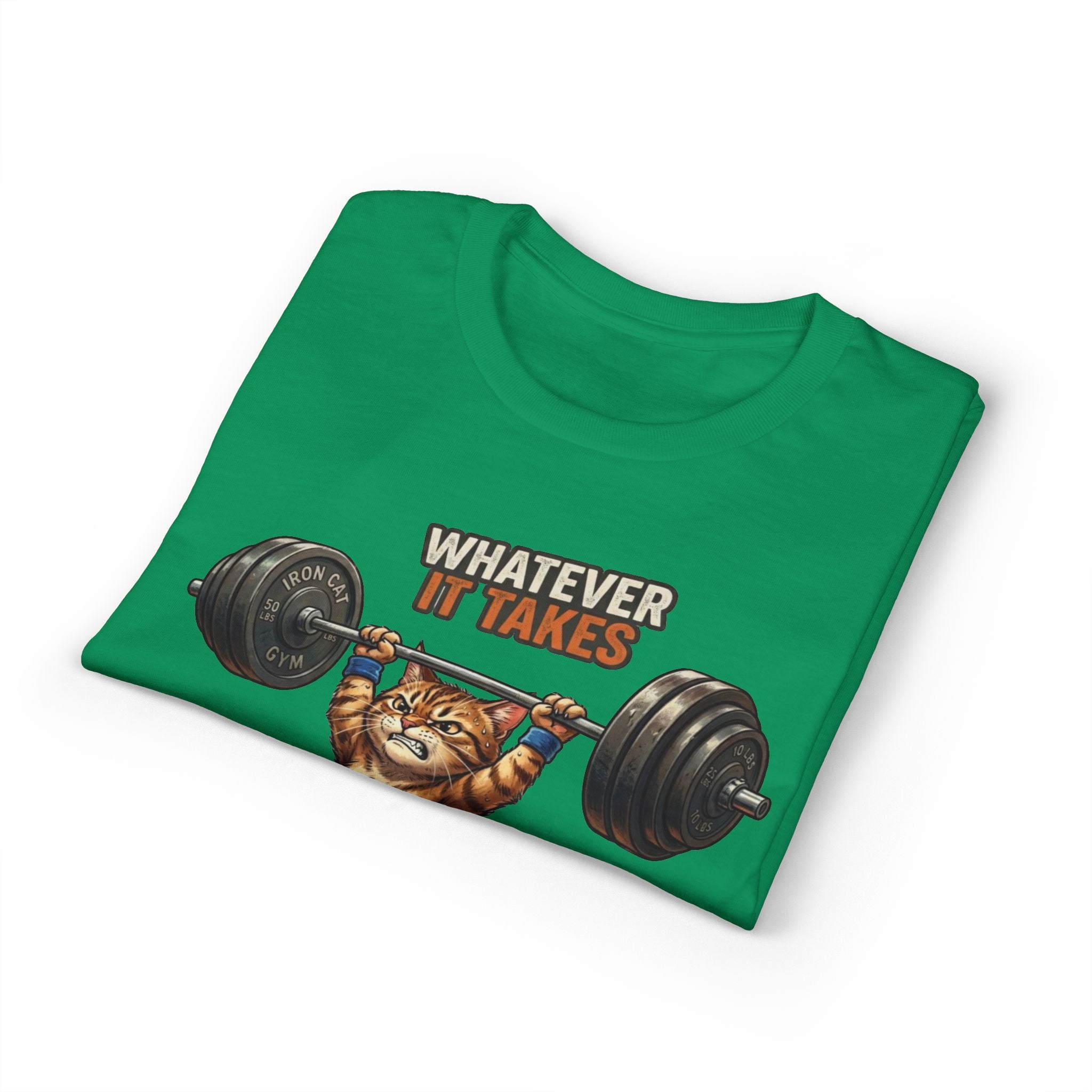 Whatever It Takes Cat Weightlifting