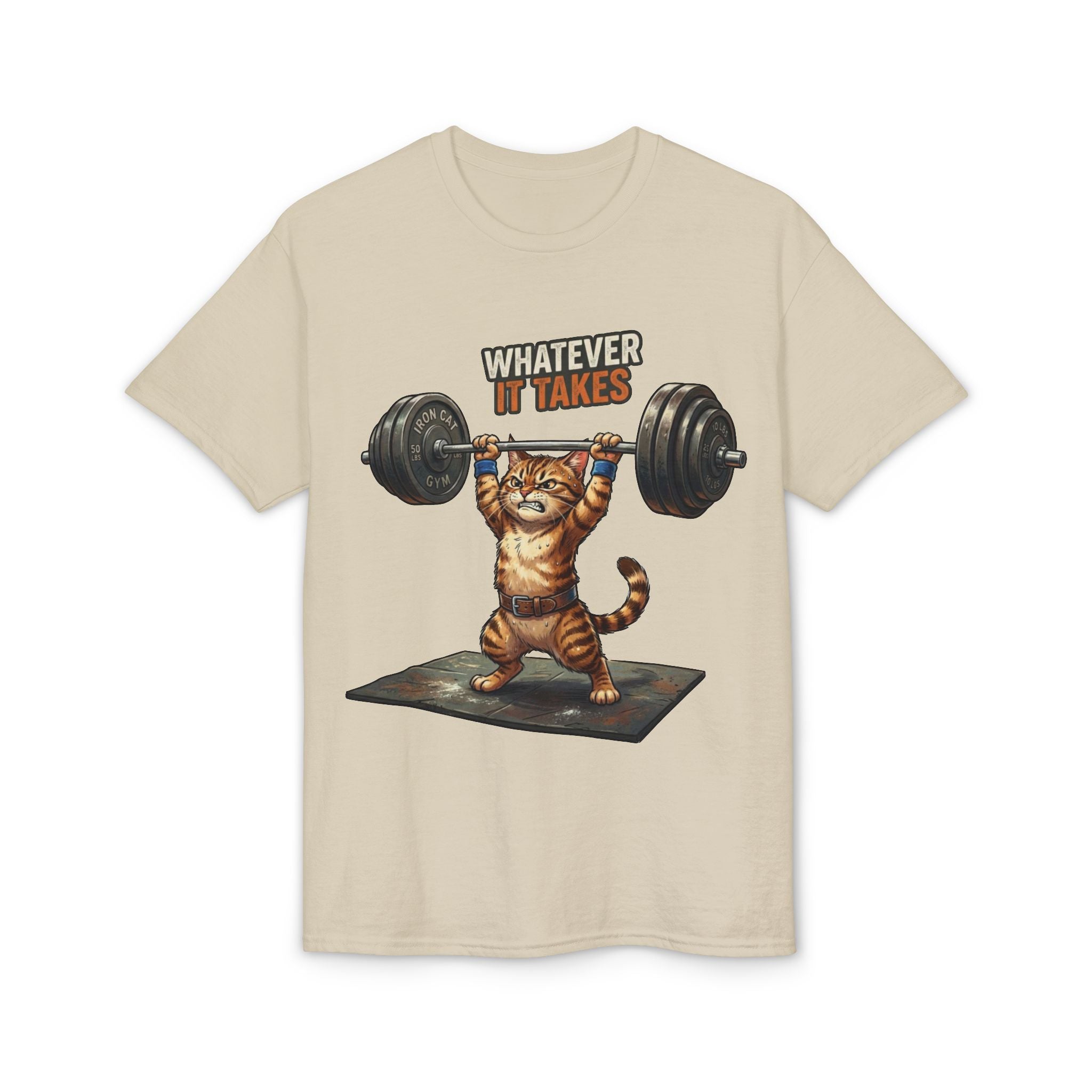 Whatever It Takes Cat Weightlifting