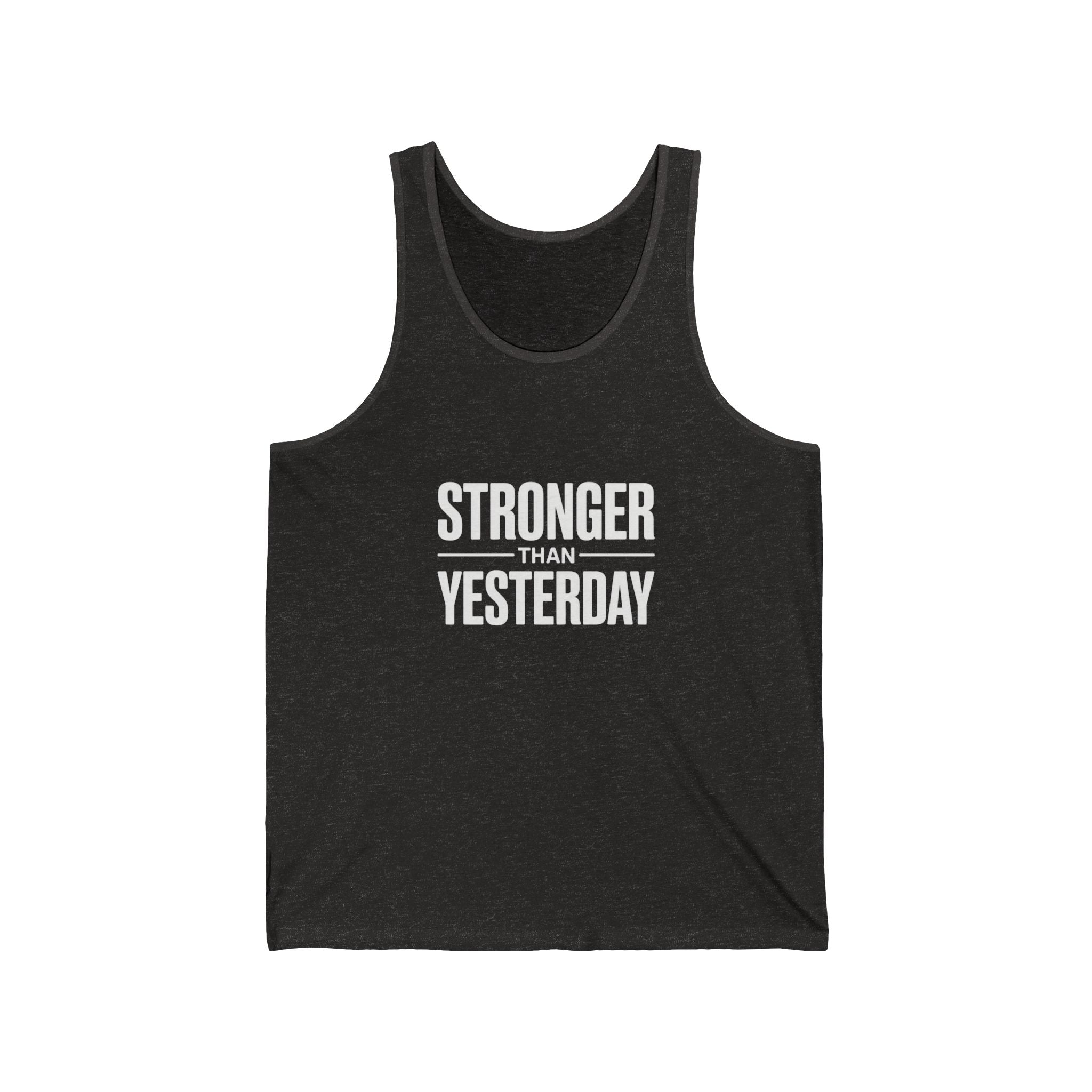 Stronger Than Yesterday Tank Top — Motivational Fitness Workout Tank