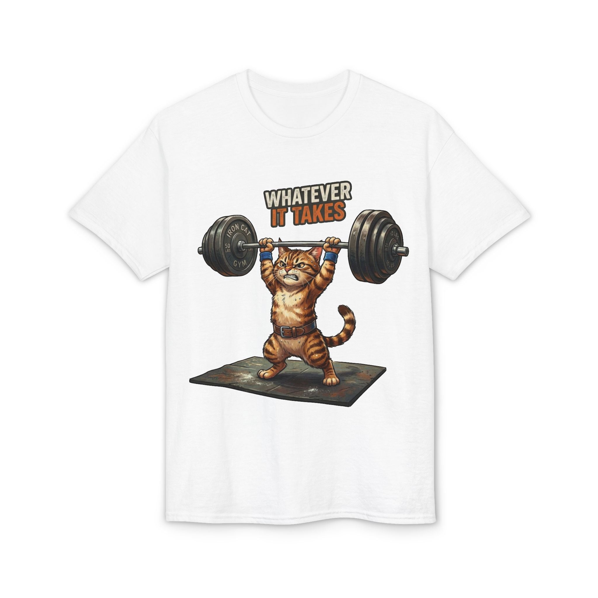 Whatever It Takes Cat Weightlifting