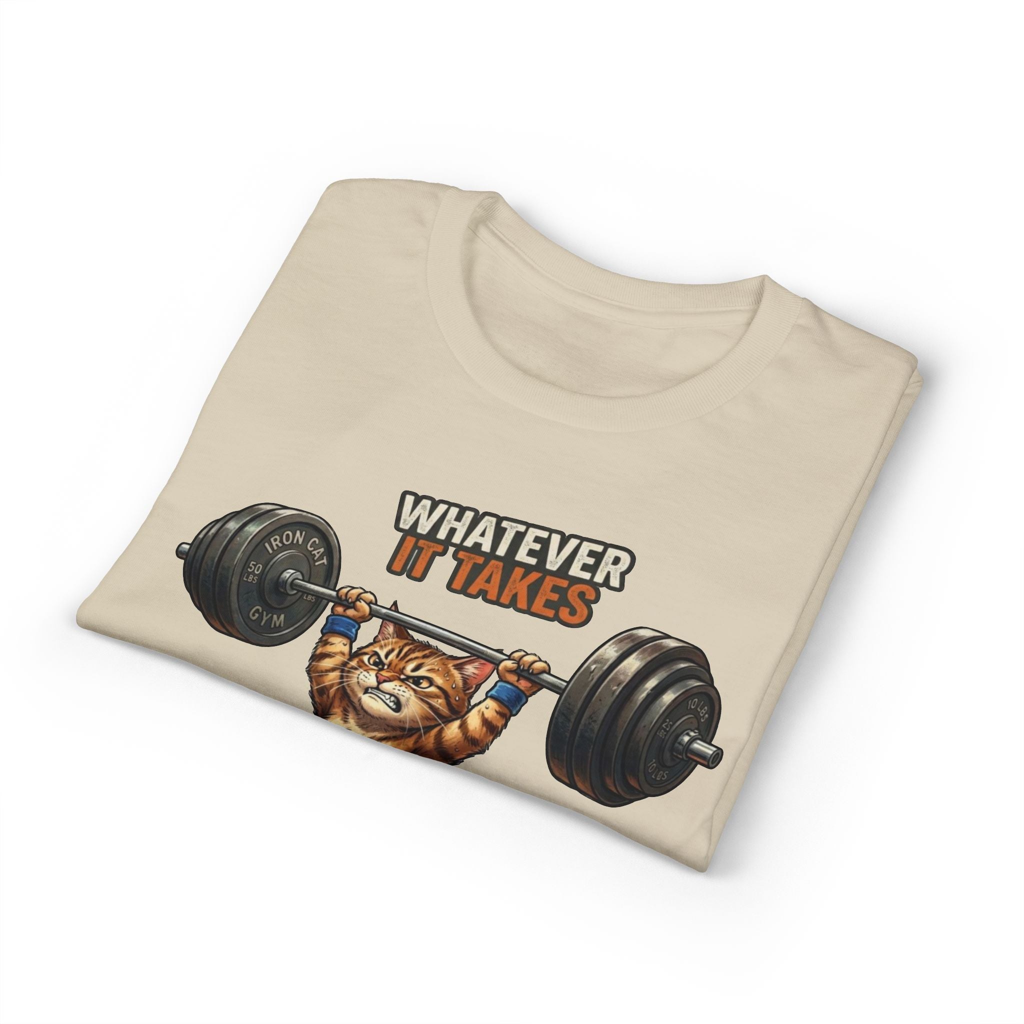 Whatever It Takes Cat Weightlifting