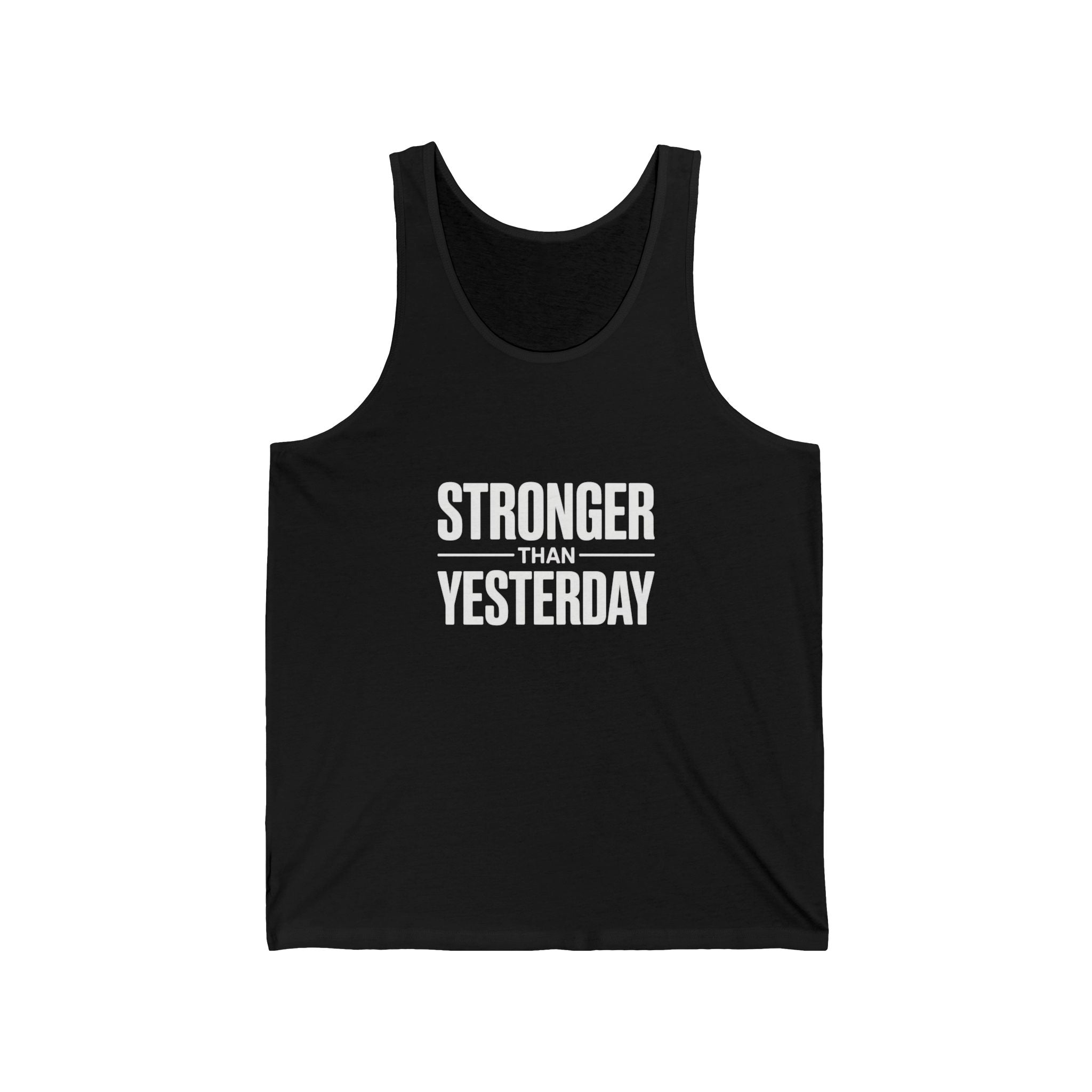 Stronger Than Yesterday Tank Top — Motivational Fitness Workout Tank